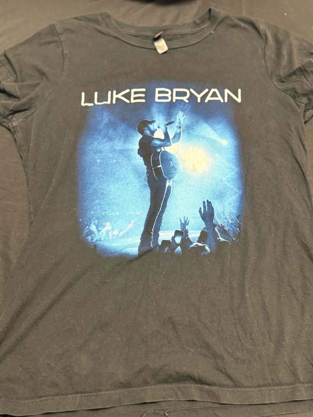 Luke Bryan Kill the Lights Black Graphic Concert T-Shirt (M)